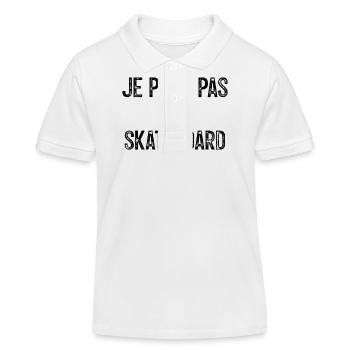 Je peux pas j ai Skate - Polo enfant bio Stanley/Stella - blanc - Devant