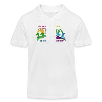 FÜR EUCH IST HIER KEIN PLATZ WIR SIND VIELE ...... - Kinder Organic Poloshirt Mini Sprinter von Stanley/Stella - Weiß - Vorne