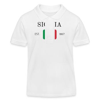 Sizilien - Italien - Palermo - Italiener - Etna - Kinder Organic Poloshirt Mini Sprinter von Stanley/Stella - Weiß - Vorne