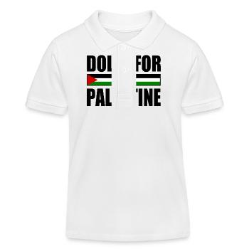 dolls for palestine - Kids Organic Polo Shirt by Stanley/Stella - white - Front