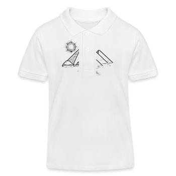 Pyramids - Kids Organic Polo Shirt by Stanley/Stella - white - Front