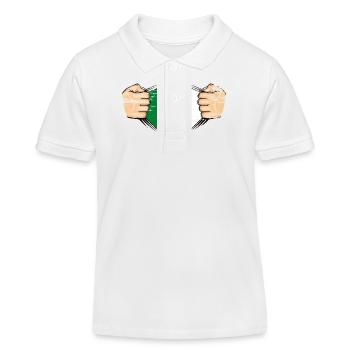 Algerien Flagge Design used - Kinder Organic Poloshirt Mini Sprinter von Stanley/Stella - Weiß - Vorne