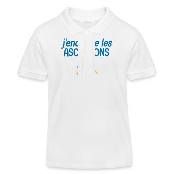 Vélo humour velo j'enchaine les ascensions - Polo enfant bio Stanley/Stella - blanc - Devant