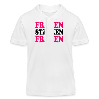 frauen stärken frauen - Kinder Organic Poloshirt Mini Sprinter von Stanley/Stella - Weiß - Vorne