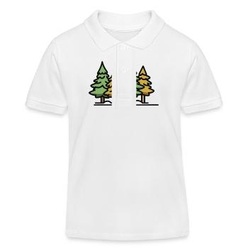 Wald Bäume - Kinder Organic Poloshirt Mini Sprinter von Stanley/Stella - Weiß - Vorne