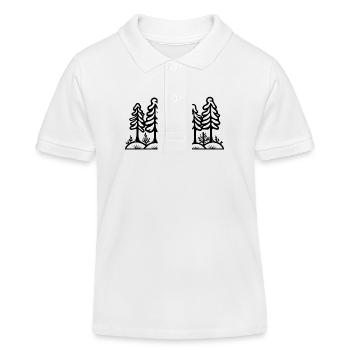 Wald Bäume - Kinder Organic Poloshirt Mini Sprinter von Stanley/Stella - Weiß - Vorne