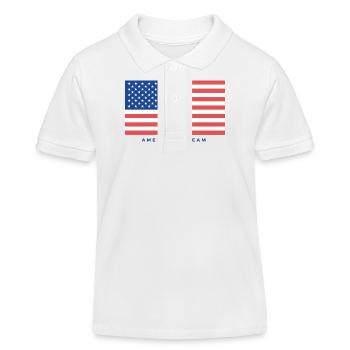 Amerikanischer Traum - Kinder Organic Poloshirt Mini Sprinter von Stanley/Stella - Weiß - Vorne