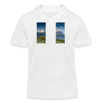 Autumn atmosphere below the Zugspitze - Kids Organic Polo Shirt by Stanley/Stella - white - Front