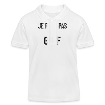 je peux pas j ai golf - Polo enfant bio Stanley/Stella - blanc - Devant