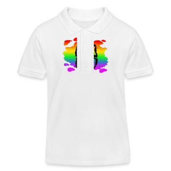 Stop AfD against right, democracy, diversity, left - Kids Organic Polo Shirt by Stanley/Stella - white - Front