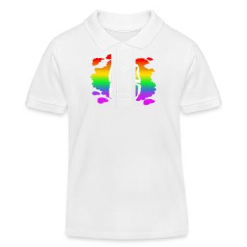 Stop AfD against right, democracy, diversity, left - Kids Organic Polo Shirt by Stanley/Stella - white - Front