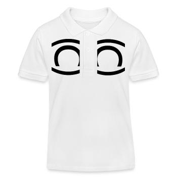simple eye - Kids Organic Polo Shirt by Stanley/Stella - white - Front