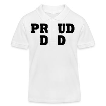 Proud dad - Polo enfant bio Stanley/Stella - blanc - Devant