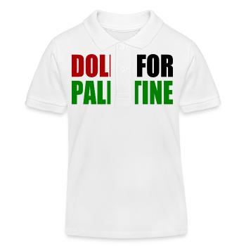 dolls for palestine - Kids Organic Polo Shirt by Stanley/Stella - white - Front