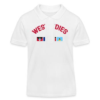 West Indies Flags - Karibik - Caribbean - Flaggen - Kids Organic Polo Shirt by Stanley/Stella - white - Front