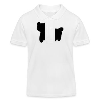 Bär Tier Symbol braun - Kinder Organic Poloshirt Mini Sprinter von Stanley/Stella - Weiß - Vorne