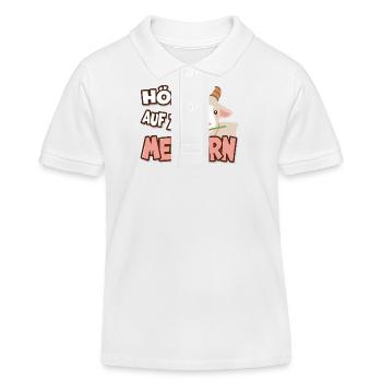 Hör auf zu meckern für eine Frau oder Mädchen - Kinder Organic Poloshirt Mini Sprinter von Stanley/Stella - Weiß - Vorne
