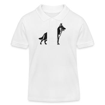 Belgian Malinois Shepherd Dog - Kids Organic Polo Shirt by Stanley/Stella - white - Front