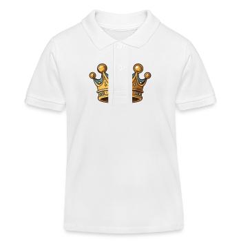 Symbole de la couronne - Polo enfant bio Stanley/Stella - blanc - Devant