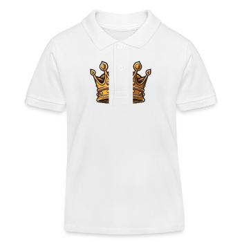 Krone Symbol - Kinder Organic Poloshirt Mini Sprinter von Stanley/Stella - Weiß - Vorne