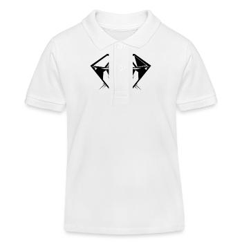 Silhouette symbole bijou diamant - Polo enfant bio Stanley/Stella - blanc - Devant