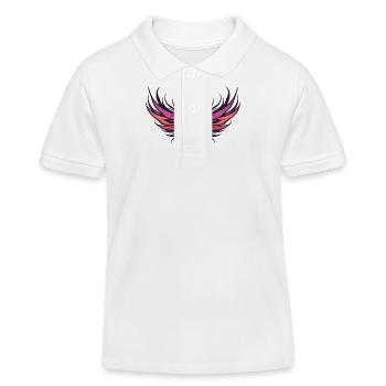 Flügel Symbolik - Kinder Organic Poloshirt Mini Sprinter von Stanley/Stella - Weiß - Vorne