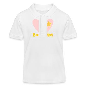 Barbados - Caribbean - Bridgetown - Souvenir - Kids Organic Polo Shirt by Stanley/Stella - white - Front