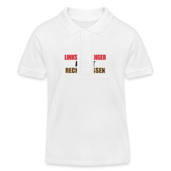 Linksverteidiger anstatt Rechtsaußen - no AFD - Kinder Organic Poloshirt Mini Sprinter von Stanley/Stella - Weiß - Vorne