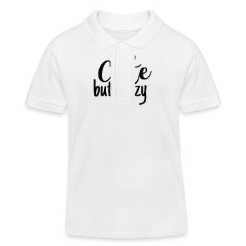 cute but crazy - Polo enfant bio Stanley/Stella - blanc - Devant