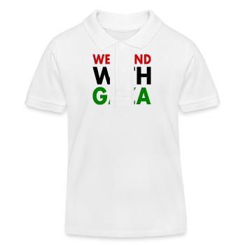 We stand with palestine - Polo enfant bio Stanley/Stella - blanc - Devant