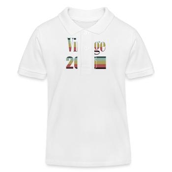 2015 Birthday 2015 Born In 2015 Birthday - Kids Organic Polo Shirt by Stanley/Stella - white - Front