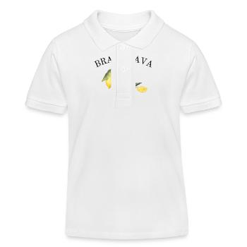 Bratislava - Slovaquie - Danube - Souvenir - Voyage - Polo enfant bio Stanley/Stella - blanc - Devant