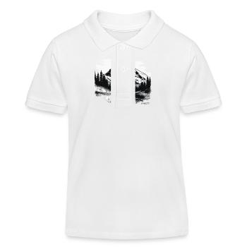 Idée cadeau Matterhorn Suisse Alpes - Polo enfant bio Stanley/Stella - blanc - Devant