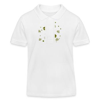 Salamander - Amphibie Tier - Kinder Organic Poloshirt Mini Sprinter von Stanley/Stella - Weiß - Vorne