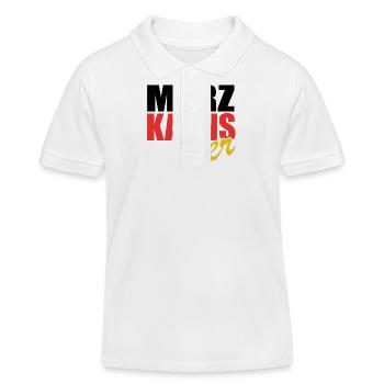 Merz kanns - Kanzler - Kanzlerkandidat - Kinder Organic Poloshirt Mini Sprinter von Stanley/Stella - Weiß - Vorne