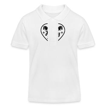 I Love Hobby Horsing - Herz - Hobby - Kinder Organic Poloshirt Mini Sprinter von Stanley/Stella - Weiß - Vorne