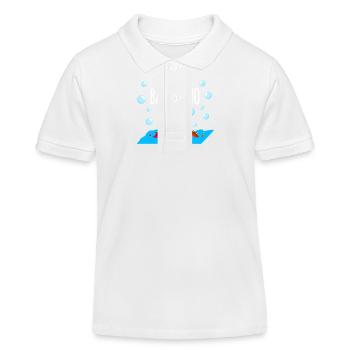 Bathing Dinos - Kids Organic Polo Shirt by Stanley/Stella - white - Front
