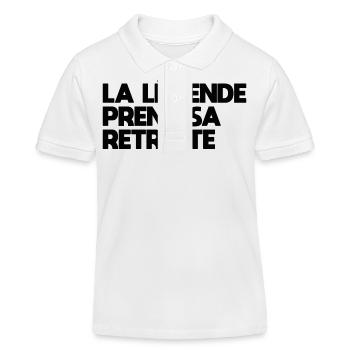The legend retires - Kids Organic Polo Shirt by Stanley/Stella - white - Front