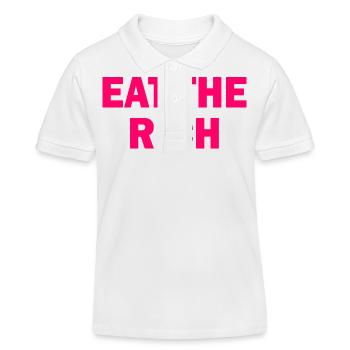 Eat the rich - Polo enfant bio Stanley/Stella - blanc - Devant