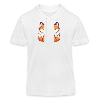 Fox Couple Amour Couple Amoureux - Polo enfant bio Stanley/Stella - blanc - Devant