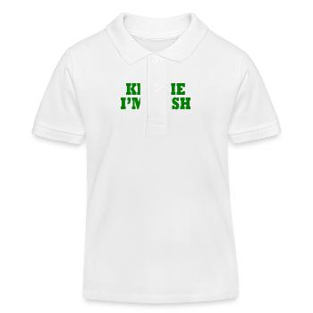 Kiss me im irish - Kinder Organic Poloshirt Mini Sprinter von Stanley/Stella - Weiß - Vorne