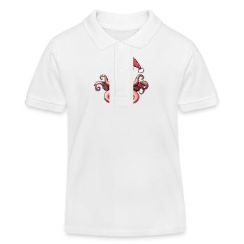 Oktopus Weihnachten - Kinder Organic Poloshirt Mini Sprinter von Stanley/Stella - Weiß - Vorne