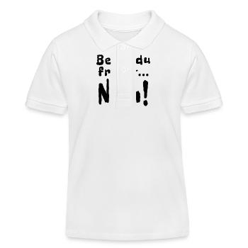 Bevor du fragst Nein! - Kinder Organic Poloshirt Mini Sprinter von Stanley/Stella - Weiß - Vorne