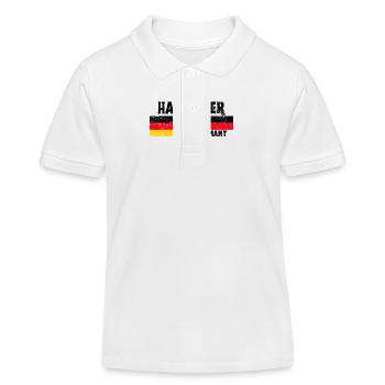 Hanovre, Allemagne, Drapeau - Polo enfant bio Stanley/Stella - blanc - Devant