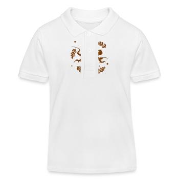 Salamander - Amphibie Tier - Kinder Organic Poloshirt Mini Sprinter von Stanley/Stella - Weiß - Vorne