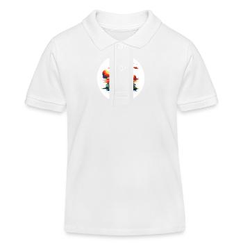 Die Stadt im Sonnenaufgang - Kinder Organic Poloshirt Mini Sprinter von Stanley/Stella - Weiß - Vorne