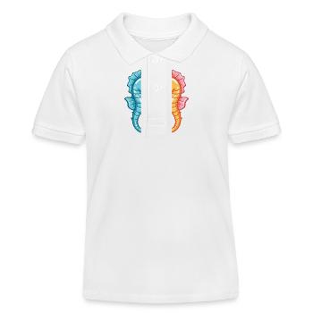 Hippocampe Couple Amour Couple Amoureux - Polo enfant bio Stanley/Stella - blanc - Devant