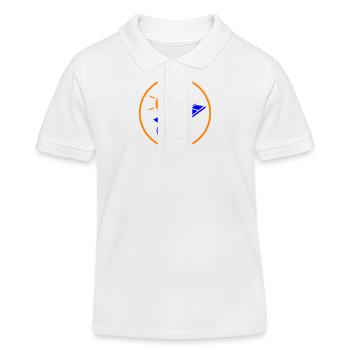 Solar Energie Photovoltaik Anlage Symbol - Kinder Organic Poloshirt Mini Sprinter von Stanley/Stella - Weiß - Vorne