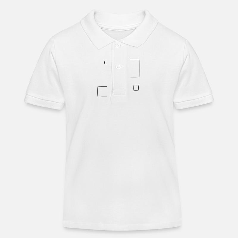 Pattern Square Square Symbols Shape - Kids Organic Polo Shirt by Stanley/Stella - white