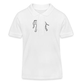 Elefant Symbol Tier Tiere grau - Kinder Organic Poloshirt Mini Sprinter von Stanley/Stella - Weiß - Vorne